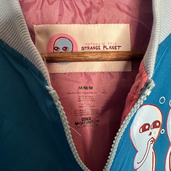 NWT Strange Planet bomber Jacket Windbreaker Sz M - Picture 4 of 11